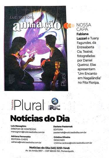 Clipagem Jornal Notícias do dia - Revista Plural